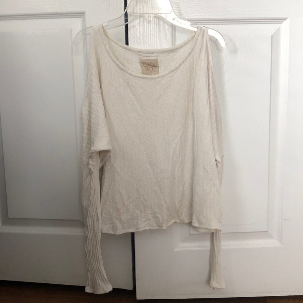 White thin sweater